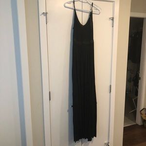 Black Maxi Dress with Thigh Slit